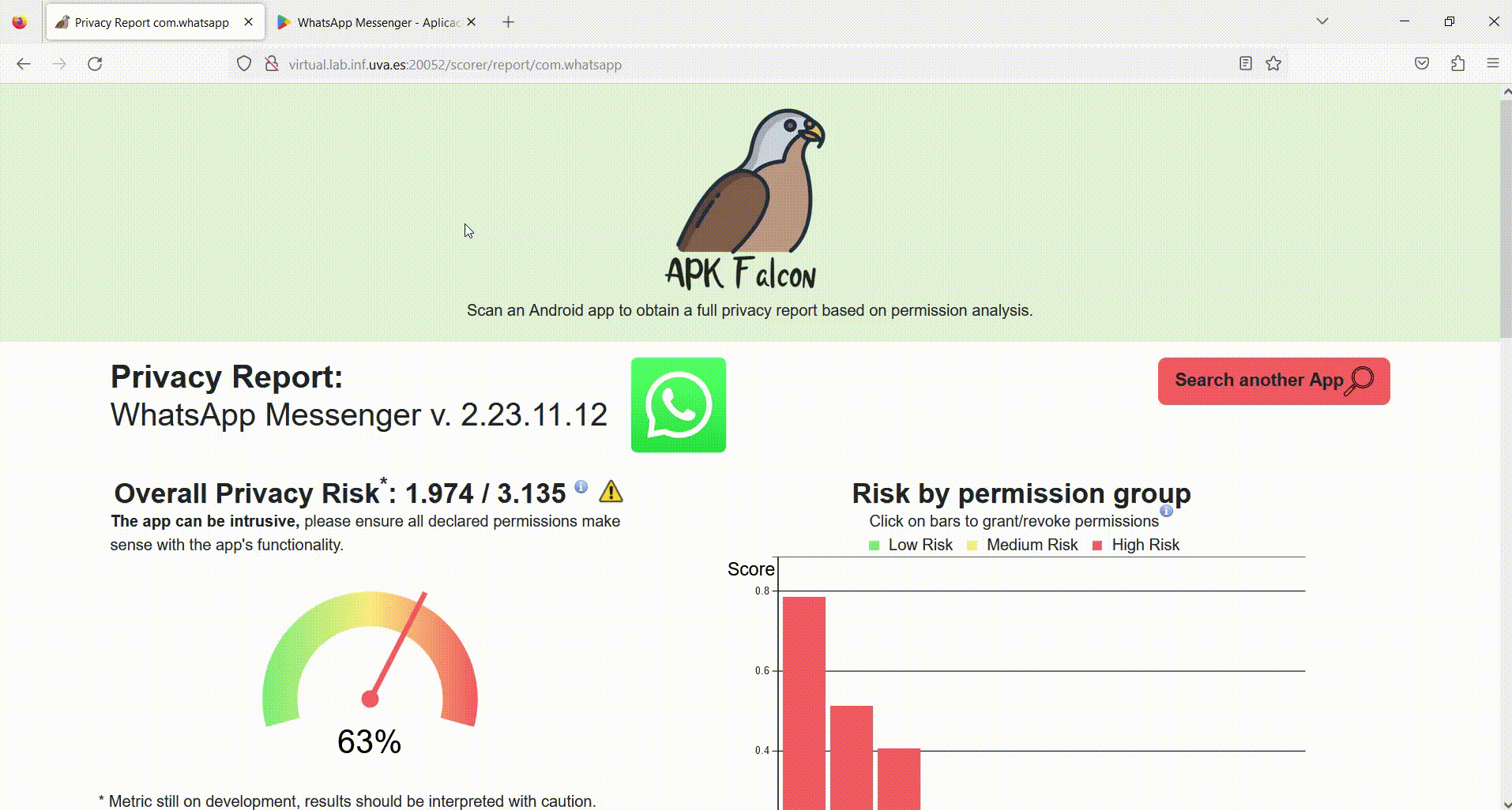 Animation showing report functionality